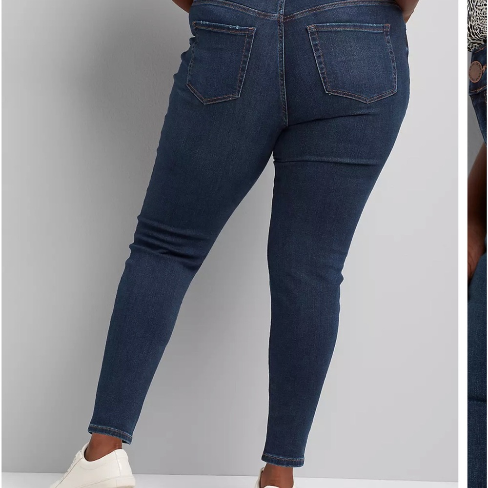 LANE BRYANT Skinny Jean - Dark Wash - Mid-Rise